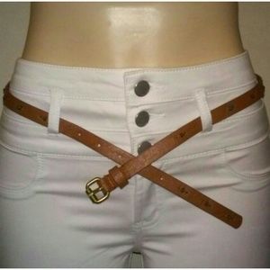 Brown Belt w/ Turquoise Stitching